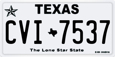TX license plate CVI7537