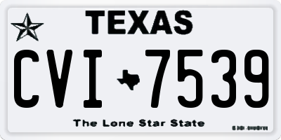 TX license plate CVI7539