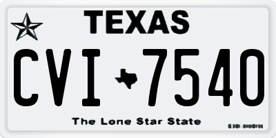 TX license plate CVI7540