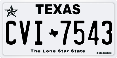 TX license plate CVI7543