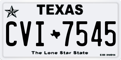 TX license plate CVI7545