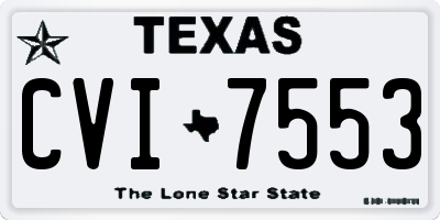 TX license plate CVI7553