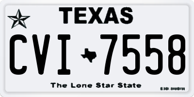 TX license plate CVI7558