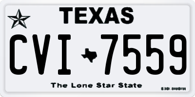 TX license plate CVI7559