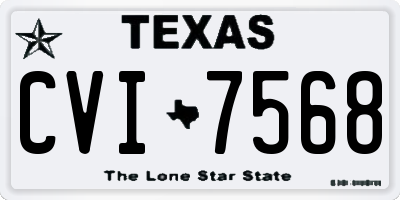 TX license plate CVI7568