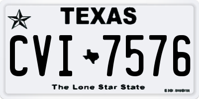 TX license plate CVI7576