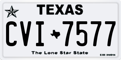 TX license plate CVI7577