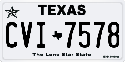 TX license plate CVI7578