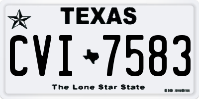 TX license plate CVI7583