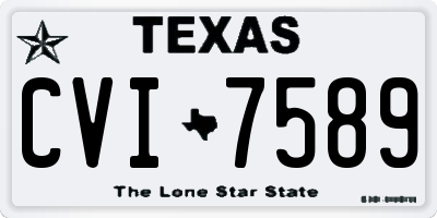 TX license plate CVI7589