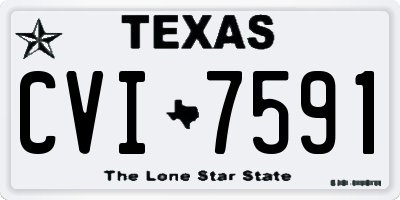 TX license plate CVI7591