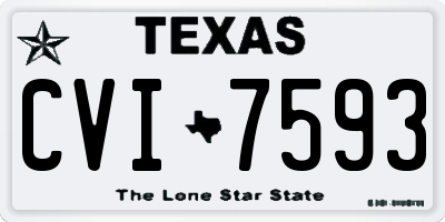TX license plate CVI7593