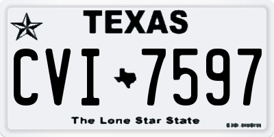 TX license plate CVI7597