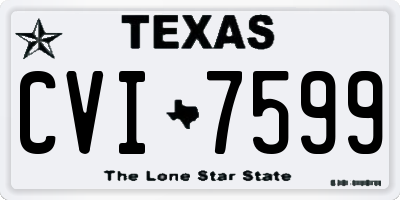 TX license plate CVI7599