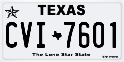 TX license plate CVI7601