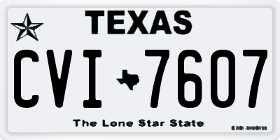 TX license plate CVI7607