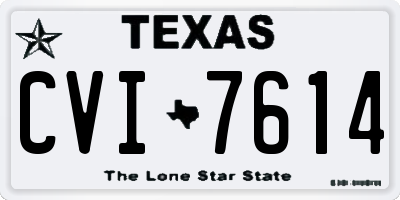TX license plate CVI7614