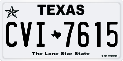 TX license plate CVI7615
