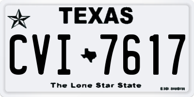 TX license plate CVI7617