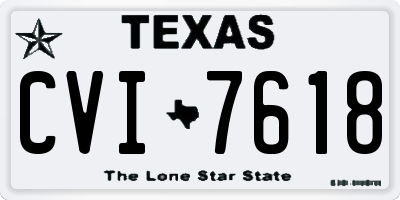 TX license plate CVI7618