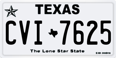 TX license plate CVI7625