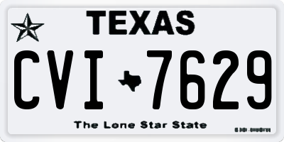 TX license plate CVI7629