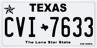 TX license plate CVI7633