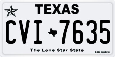 TX license plate CVI7635