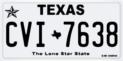 TX license plate CVI7638