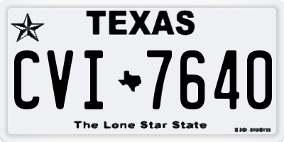 TX license plate CVI7640