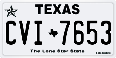 TX license plate CVI7653