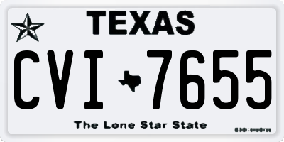TX license plate CVI7655