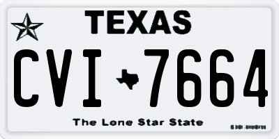 TX license plate CVI7664