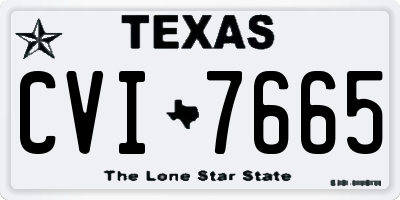 TX license plate CVI7665