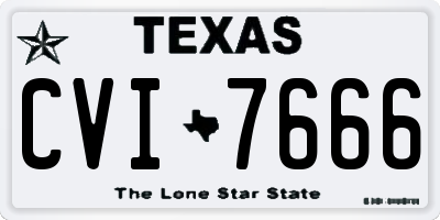 TX license plate CVI7666
