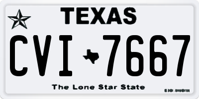 TX license plate CVI7667