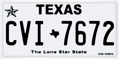 TX license plate CVI7672