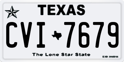 TX license plate CVI7679