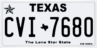 TX license plate CVI7680