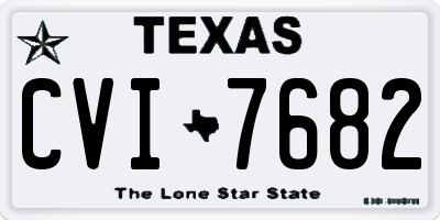 TX license plate CVI7682