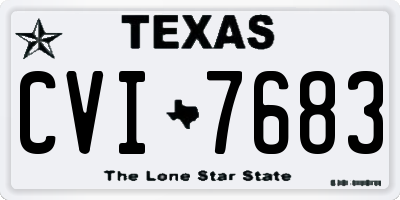 TX license plate CVI7683