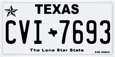 TX license plate CVI7693