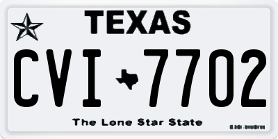 TX license plate CVI7702