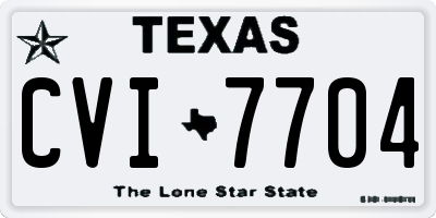 TX license plate CVI7704