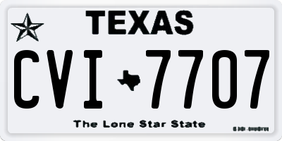TX license plate CVI7707