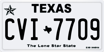 TX license plate CVI7709