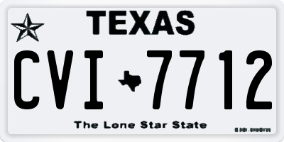 TX license plate CVI7712