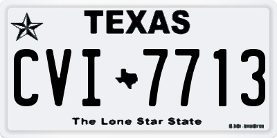 TX license plate CVI7713