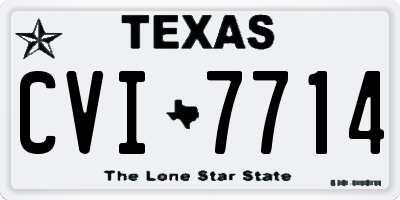 TX license plate CVI7714