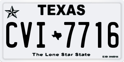 TX license plate CVI7716